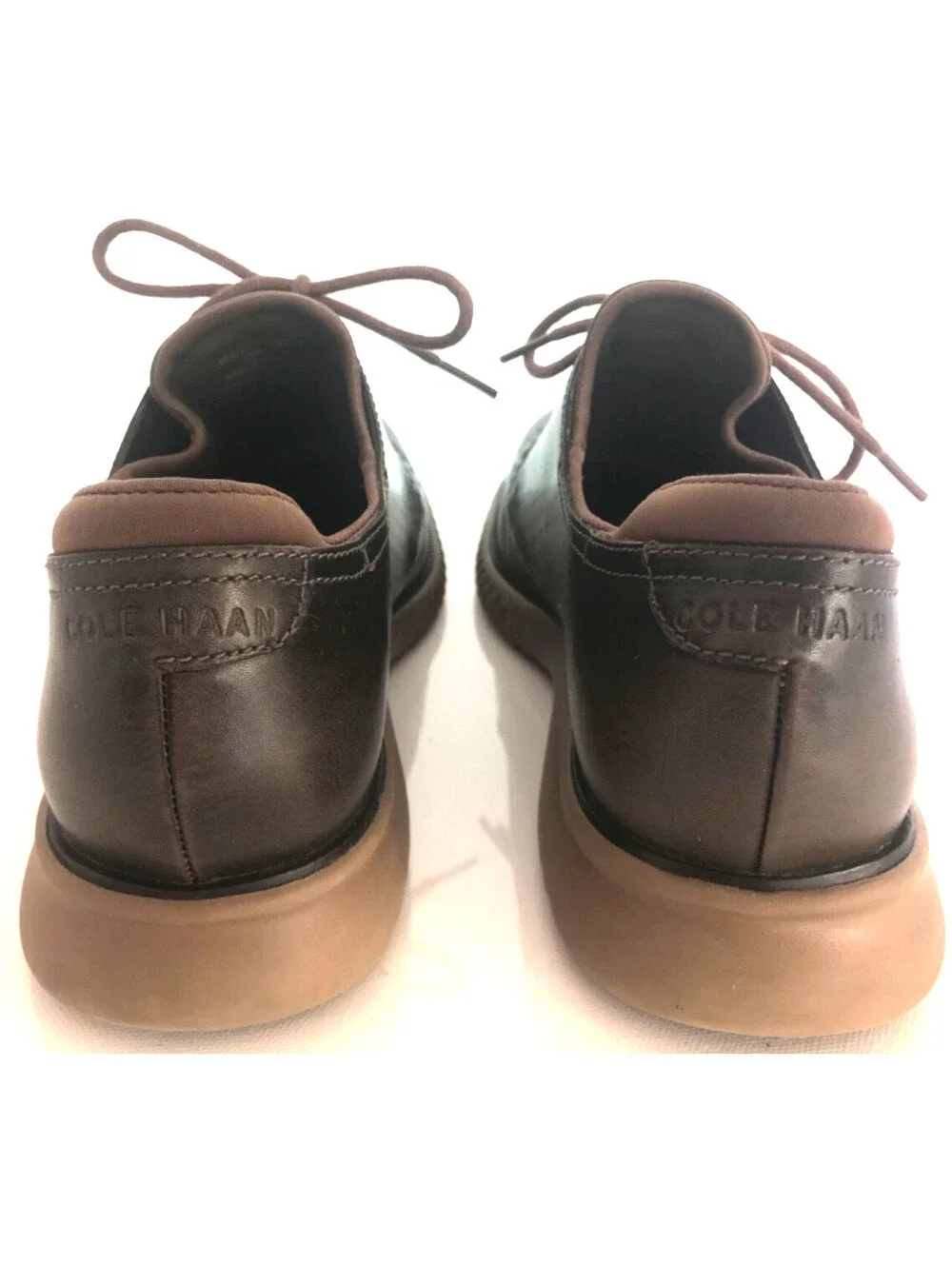 Cole Haan 2.ZEROGRAND Laser Wingtip Oxfords Tan Brown Men's Size 9 M Nice Shape.